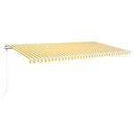 vidaXL Auvent rétractable automatique 600x350 cm Jaune et blanc