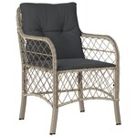vidaXL Chaises de jardin coussins lot de 2 gris clair résine tressée