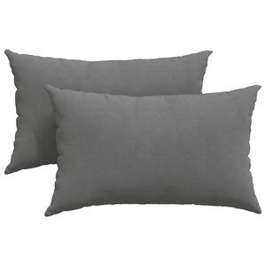 vidaXL Coussins de canapé 2 Pièces Gris foncé 50 x 30 cm tissu