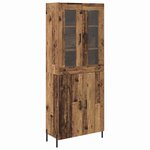 vidaXL Haut Armoire Bois Ancien 69 5 x 34 x 180 cm Bois d'ingénierie