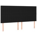vidaXL Sommier à lattes de lit avec matelas Noir 180x200 cm Tissu