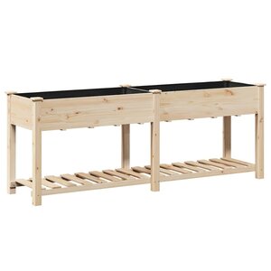 vidaXL Cache-pot de jardin avec étagère Beige 203 x 53 x 76 5 cm