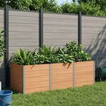 vidaXL Jardinière surélevée Marron 300 x 100 x 91 cm WPC et Aluminium