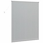 vidaXL Store de Fenêtre avec des rideaux Autre Argenté 80 x 130 cm Aluminium