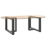 vidaXL Pieds de table basse en T  2 pièces  anthracite  60 x 25 x (42-43) cm  acier