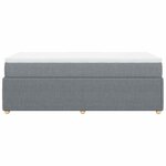 vidaXL Sommier à lattes de lit avec matelas Gris clair 100x200cm Tissu