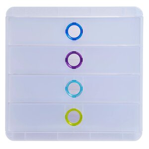Module De Classement Pop-box 4 Tiroirs Chromaline - Couleurs Assorties - Exacompta