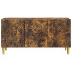 vidaXL Meuble TV 99 x 34 5 x 50 cm Chêne fumé Bois d'ingénierie