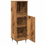 vidaXL Armoire de salle de bain vieux bois 30x30x100cm bois ingénierie