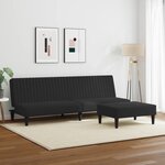 vidaXL Ensemble de canapés 2 Pièces noir velours