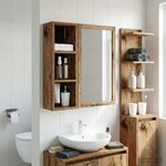 vidaXL Armoire murale de salle de bain Bois ancien 20 x 16 x 62 5 cm