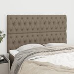 vidaXL Tête de lit Taupe 144x7x118/128 cm Tissu