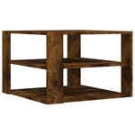 vidaXL Table basse chêne fumé 59 5x59 5x40 cm bois d'ingénierie