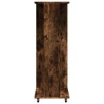 vidaXL Garde-robe avec roues chêne fumé 102x38x110cm bois d'ingénierie