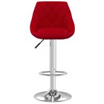 vidaXL Tabourets de bar lot de 2 rouge bordeaux velours