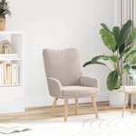 Fauteuil Relaxant vidaXL Gris Clair en Tissu Laineux