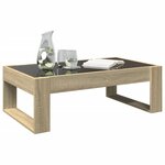 vidaXL Table basse avec LED infini chêne sonoma 90x53x30 cm