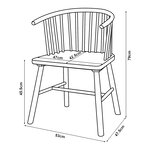 Lot de 2 chaises de salle à manger salon design moderne cuisine effet naturel 03_0009632