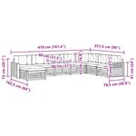 vidaXL Ensemble de canapés d'extérieur 8 pc Naturel et Crème