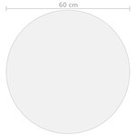 vidaXL Protecteur de table transparent Ø 60 cm 2 mm PVC