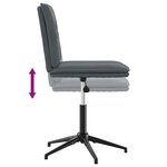 vidaXL Chaise à manger Gris foncé Velours