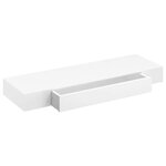 vidaXL Étagères murales avec tiroirs 2 Pièces Blanc 80 cm