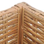 vidaXL Canapé d'angle avec coussins Rotin naturel