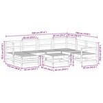 vidaXL Salon de jardin 8 Pièces bois de pin imprégné