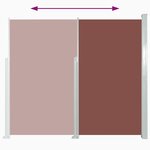 vidaXL Auvent latéral rétractable 140 x 300 cm Marron