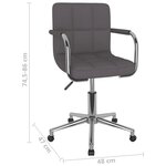 vidaXL Chaise pivotante de bureau Taupe Tissu