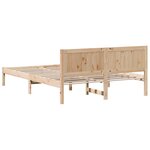 vidaXL Cadre de lit en bois de pin 140x200 Naturel Bois de pin
