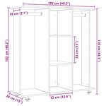 vidaXL Armoire Chêne noir 102 x 38 x 110 cm Bois d'ingénierie