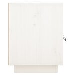 vidaXL Table de chevet Blanc 40x34x45 cm Bois de pin massif