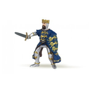 Figurine du Roi Richard Coeur de Lion en Bleu - Héros Médiéval