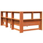 vidaXL Lit bibliothèque sans matelas cire marron 75x190 cm pin massif