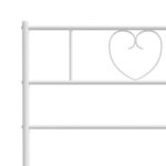 vidaXL Cadre de lit métal sans matelas et pied de lit blanc 100x200 cm