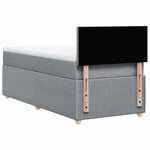 vidaXL Sommier à lattes de lit avec matelas gris clair 80x200 cm tissu