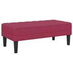 vidaXL Banc Rouge vin 113x57x39 cm en velours