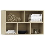 vidaXL Bibliothèque/Buffet Chêne sonoma 50x25x80 cm Bois d’ingénierie