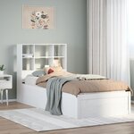 vidaXL Cadre de lit sans matelas blanc 90x200 cm bois de pin massif