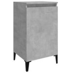 vidaXL Tables de chevet 2 Pièces gris béton 40x35x70 cm bois d'ingénierie