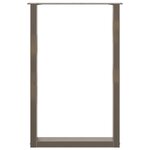 vidaXL Pieds de table de bar en U 2 pièces Acier naturel 60 x (90-91) cm Acier