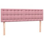 vidaXL Sommier à lattes de lit avec matelas rose 140x210 cm velours
