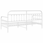 vidaXL Lit de jour Blanc 90x200 cm en Acier