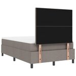 vidaXL Lit à ressorts avec matelas Taupe 120 x 200 cm tissu