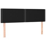 vidaXL Sommier à lattes de lit avec matelas LED Noir 140x200 cm Tissu