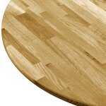 vidaXL Dessus de table Bois de chêne massif Rond 23 mm 700 mm