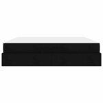 vidaXL Cadre de lit avec stockage Noir 180 x 200 cm tissu