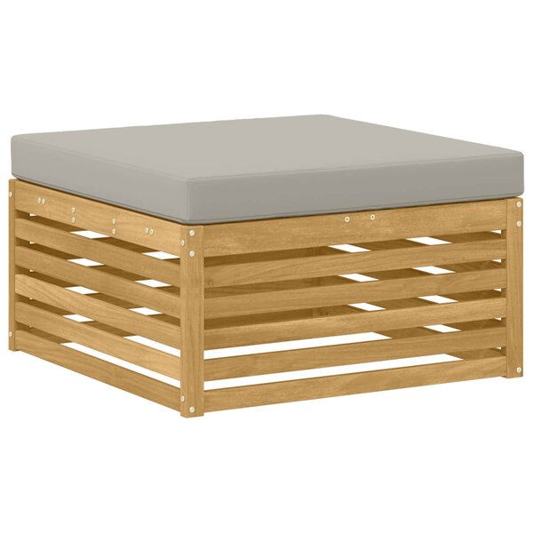 vidaXL Pouf d'Extérieur Bois d'Acacia Massif Blanc