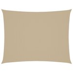 vidaXL Voile de parasol tissu oxford rectangulaire 2x3 m beige